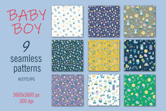 BABY BOY - Digital Paper: A Creative Resource for Every Project