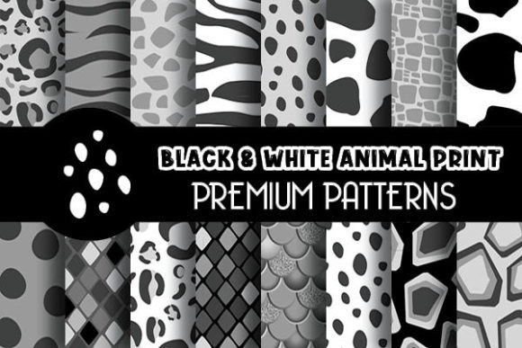 Black White Animal Prints Papers