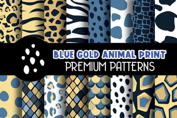 Blue Gold Animal Prints Digital Paper: A Creative Revolution for Modern Designers