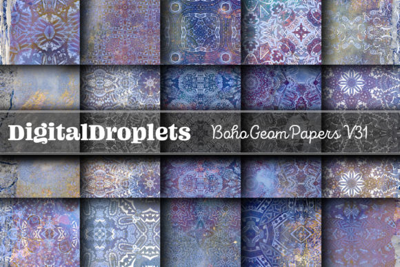 Boho Geom Papers Vol. 31 Collection: A Creative Resource for Artists and Designers
