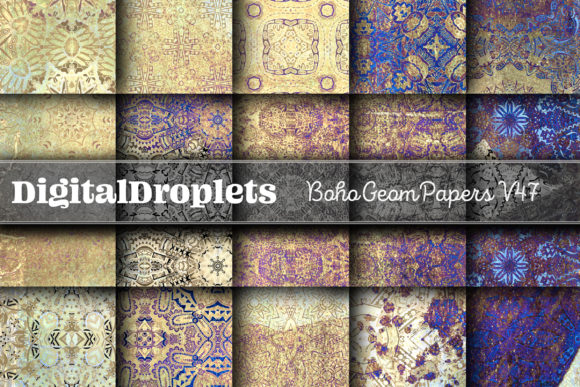 Boho Geom Papers Vol. 47 Collection