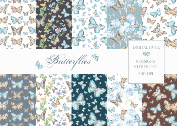 Butterflies Watercolor Seamless Pattern: A Strategic Design Asset for Creatives and Businesses