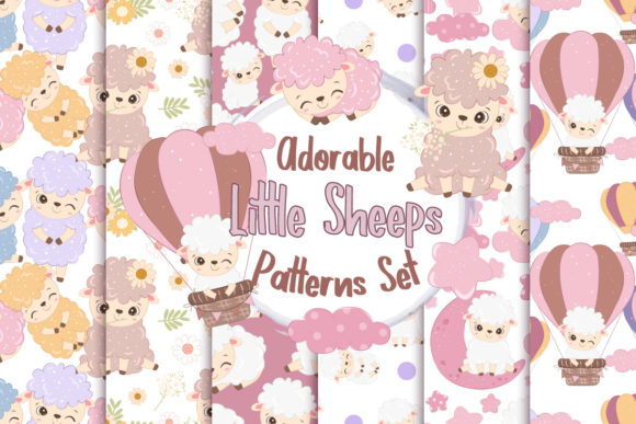 Cute Little Sheeps Pattern Set: A Versatile Design Resource for Creatives