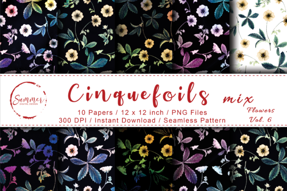 Dark Seamless Floral Sublimation Pattern