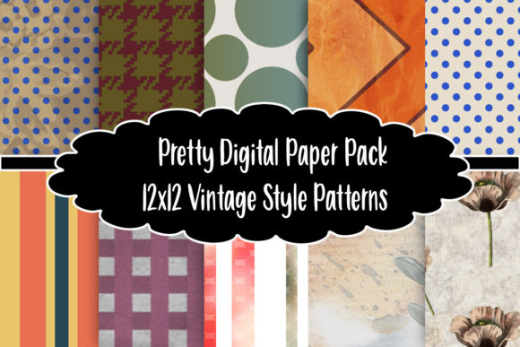 Digital Paper Pack Vintage Style