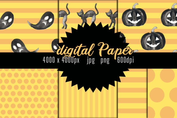 Explore the Magic of Halloween Pattern Watercolor and Digital Paper