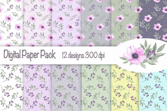 Floral Seamless Pattern Paper Pack
