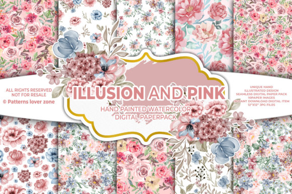 Floral Watercolor Seamless Pattern VLO-6: A Versatile Design for Creative Projects