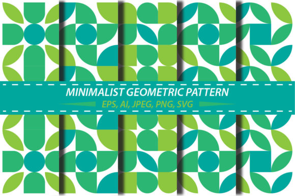 Minimalist Geometric Green Pattern: A Versatile Design for Modern Creativity