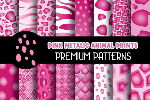 Pink Metal Animal Prints Digital Paper: A Creative Resource for Modern Designers