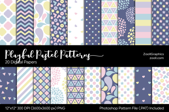 Playful Pastel Digital Papers: A Versatile Collection for Creative Projects