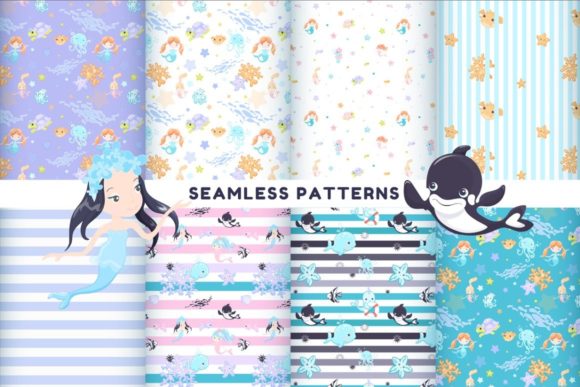 Sea Life 8 Vector Seamless