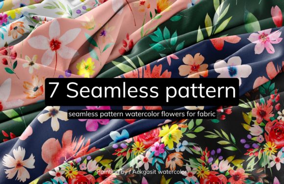 Seamless Pattern Flowers: A Versatile Watercolor Clip Art Collection