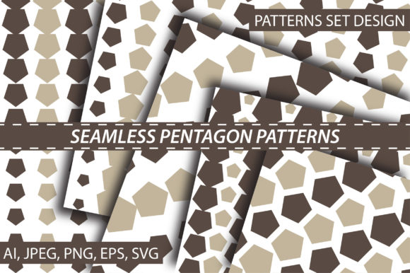 Seamless Pentagon Pattern: A Geometric Design for Modern Creativity