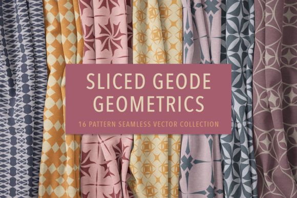 Sliced Geode Geometrics Pattern Set: A Creative Resource for Modern Designers